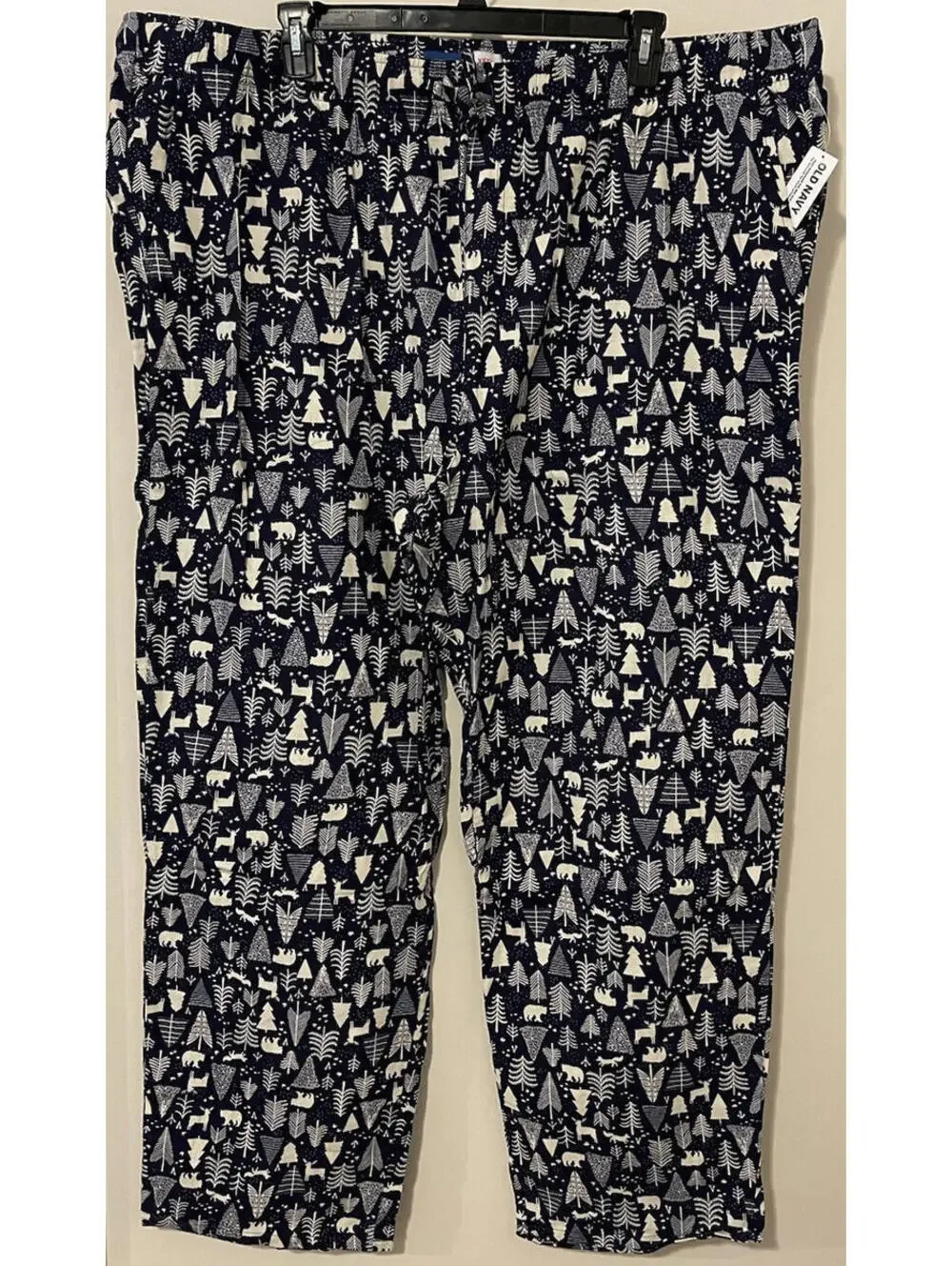 Old Navy Mens 4xl Tall Blue Nature Print Pull-On Cotton Pajama Pants NWT! A3007